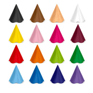 Chapéu de Aniversário Cores Lisas