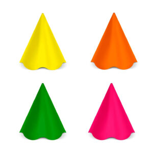 Chapéu de Aniversário Cores Neon