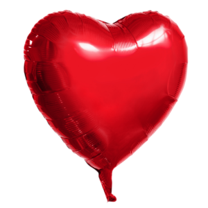 Balão Metalizado Coração Vermelho