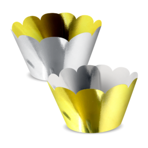 Saia para Cupcake Grande Metalizada (Duo Color)