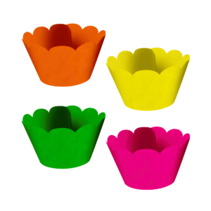 Saia para Cupcake Pequena Cores Neon