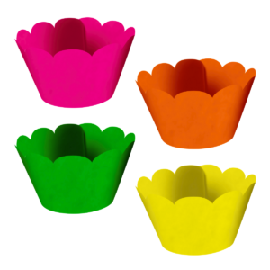 Saia para Cupcake Grande Cores Neon